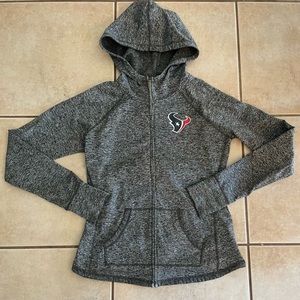 Ladies Official NFL Texans hooded zip up jacket, size medium. Smoke free home.